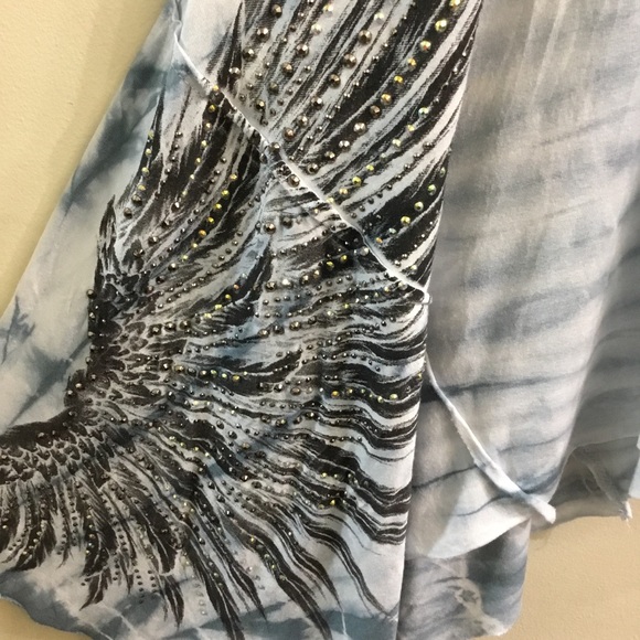 Unique Vocal tie dye handkerchief beaded dress - Picture 8 of 11